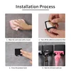 2/3PCS Punch Free Shaving Razor Holder Men Shaving Shaver Storage Hook Wall Shelf Bathroom Razor Rack Wall Kitchen Accessories 4