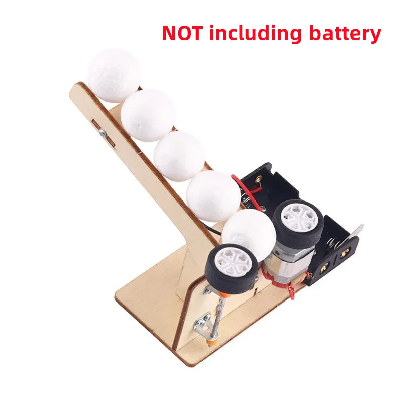 DIY automatic serve machine Steam science education toy kinetic energy transfer experimental pole educational prop
