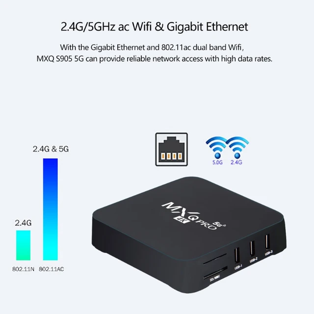 Tv Box MxqPro 4K 5G 8G 128Gb