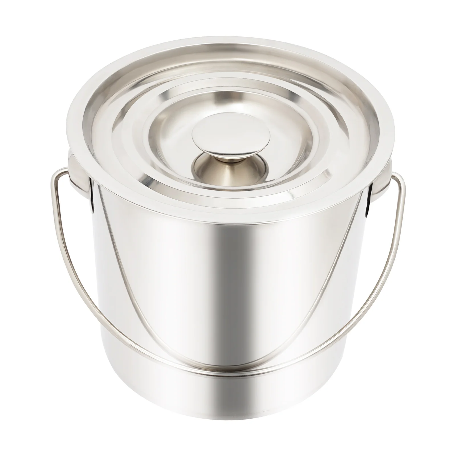 6L Edelstahl-Eimer, Mehrzweck-Kochtopf Luftdichter Behälter mit Deckel & Griff, für Reiswasser-Aufbewahrung & Kochen – Detail 8