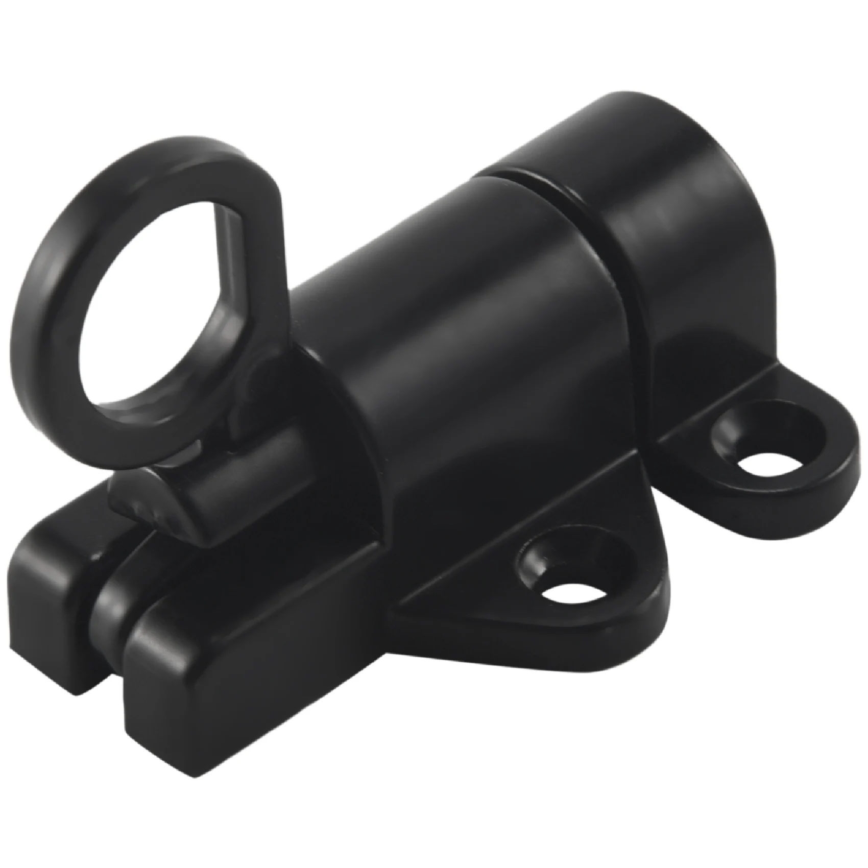 Aluminum Alloy Security Automatic Window Gate Lock Spring Bounce Door Bolt Latch, Black