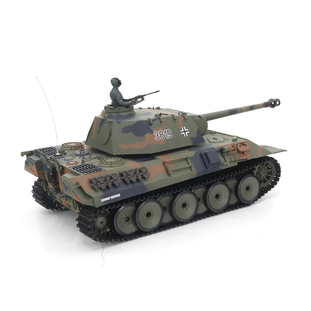 Henglong Large German Leopard Combat Remote Control Heavy Tank Remote Control Tank Vehicle Bb Bullet Infrared Combat System Gift 3