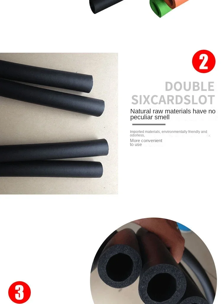 Description Picture 6 of itemNBR Rubber Foam Thermal Insulation Sleeve  Smooth Sponge Pipe Environmental Protection Wear-resistant Anti-collision Handle