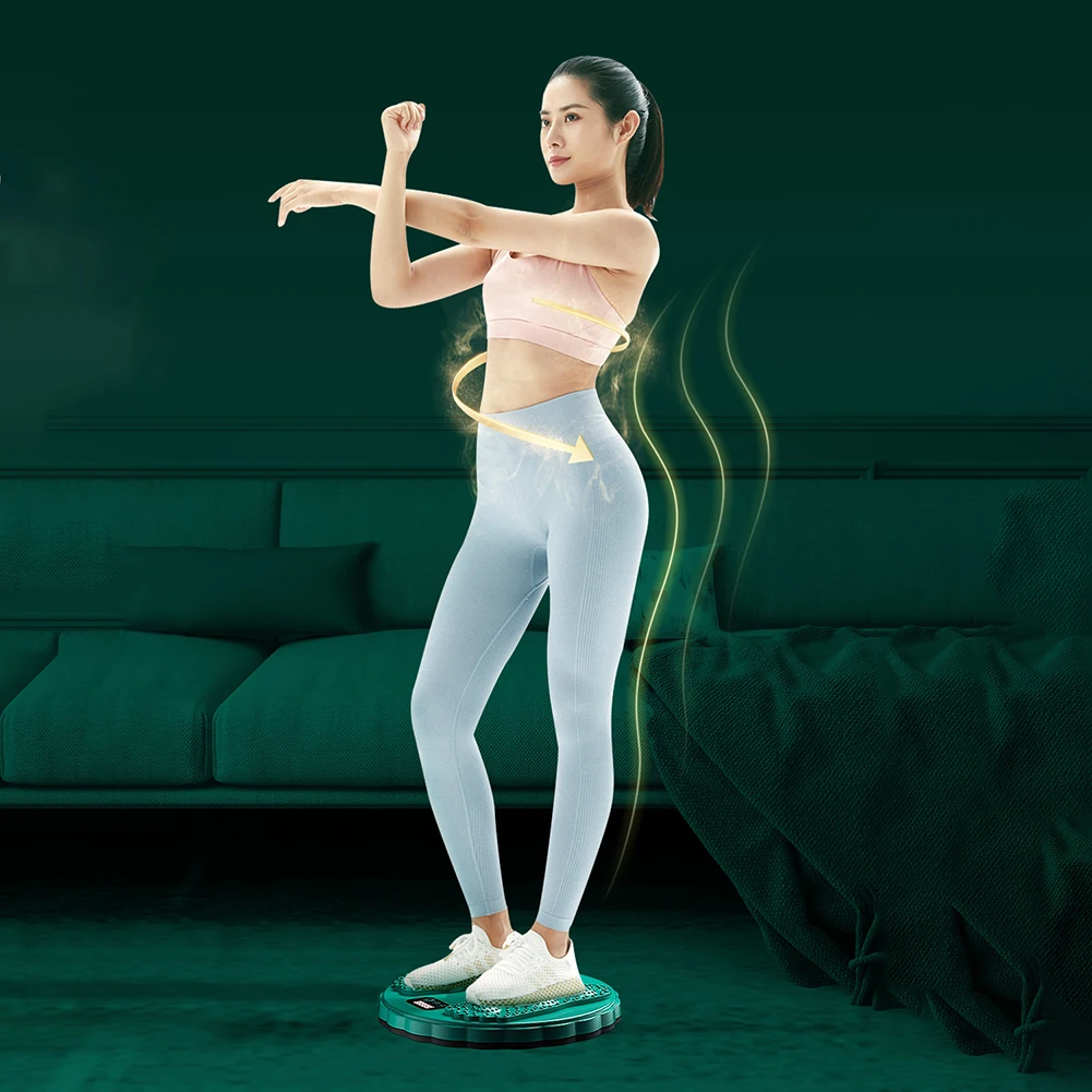 Muscle Training Sliding Plate LCD Display Screen Multi-functional Core Trainer Rotation Disc Rotatable Assist Exercise Equipment waist twisting disc