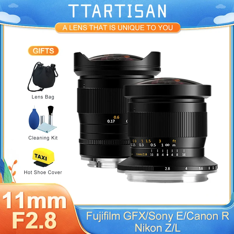 

TTArtisan 11mm F2.8 Full Fame Fisheye Lens for Sony FE Nikon Z Canon R EOSR Leica Sigma Lumix L Fuji GFX