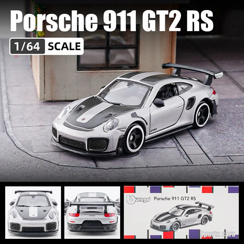 

Bburago 1:64 Scale Porsche 911 GT2 RS Miniature Alloy Car Model Diecast Vehicle Replica Collection Toy For Boy Gifts