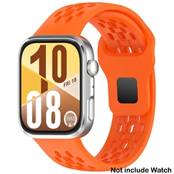 Breathable Silicone Sport Wristband Bracelet for Huawei Fit 4 (Orange)