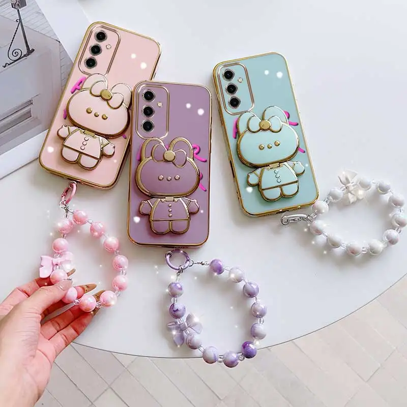 Chic Floral Phone Case Set with Lanyard and Stand - 3 Piece Bundle
