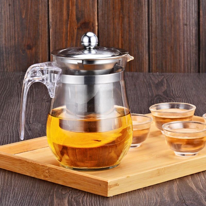 500mlHeatResistantGlassTeaPotTeapotforTeaSetGaiwanInfuser