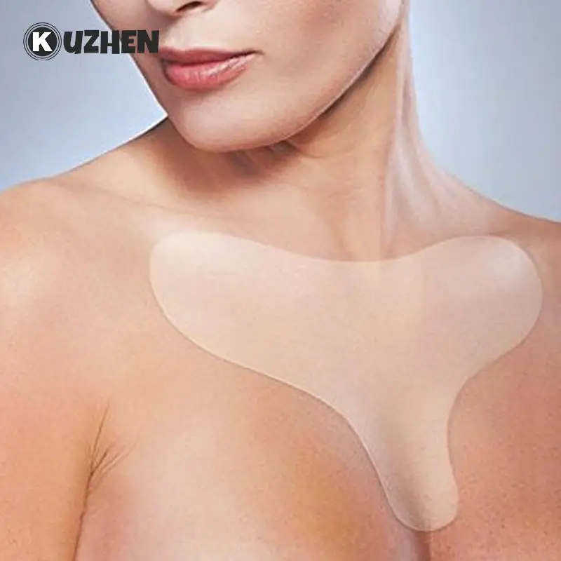 Tanie Taśma silikonowa na szyję taśma na szyję zmarszczki na szyję zapobieganie zmarszczkom