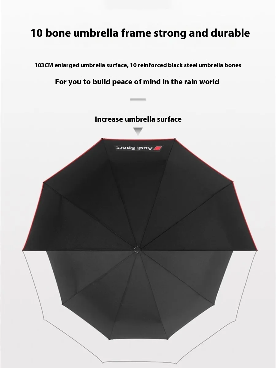 Car Logo Umbrella For Audi A1 A3 A4 A5 A6 A7 A8 S3 S4 S5 S6 S7 Q3 Q5 Q7 Q8 RS3 RS4 RS5 RSQ5 TT