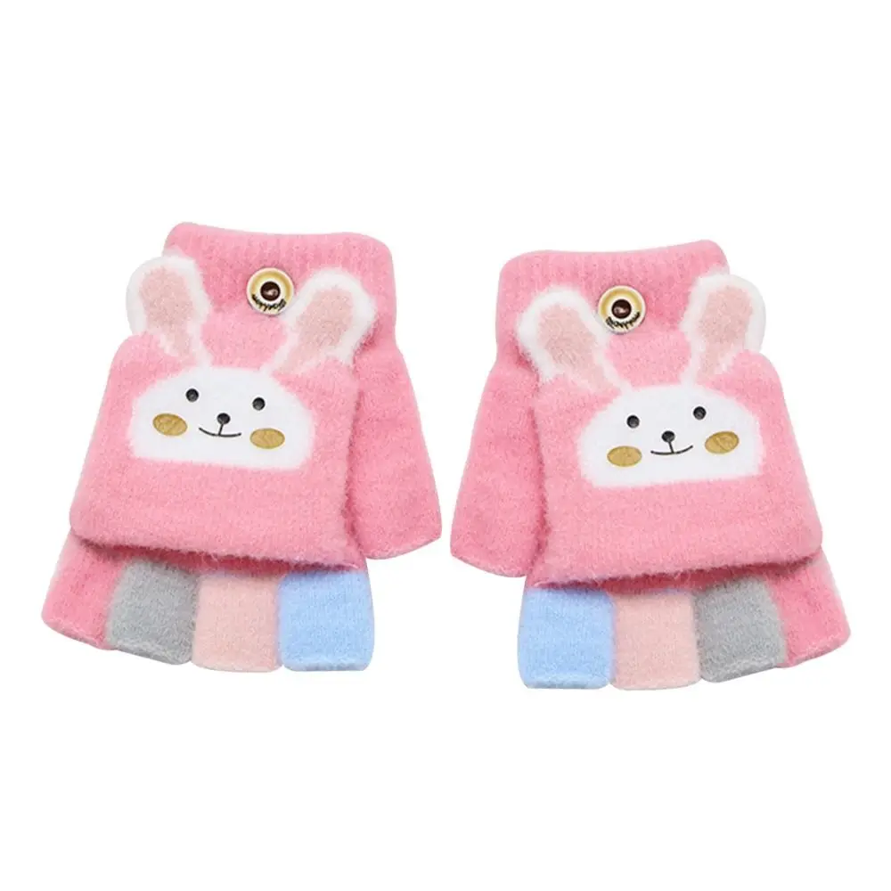 Warm Knitted Kids Winter Gloves for 3-9 Years Old