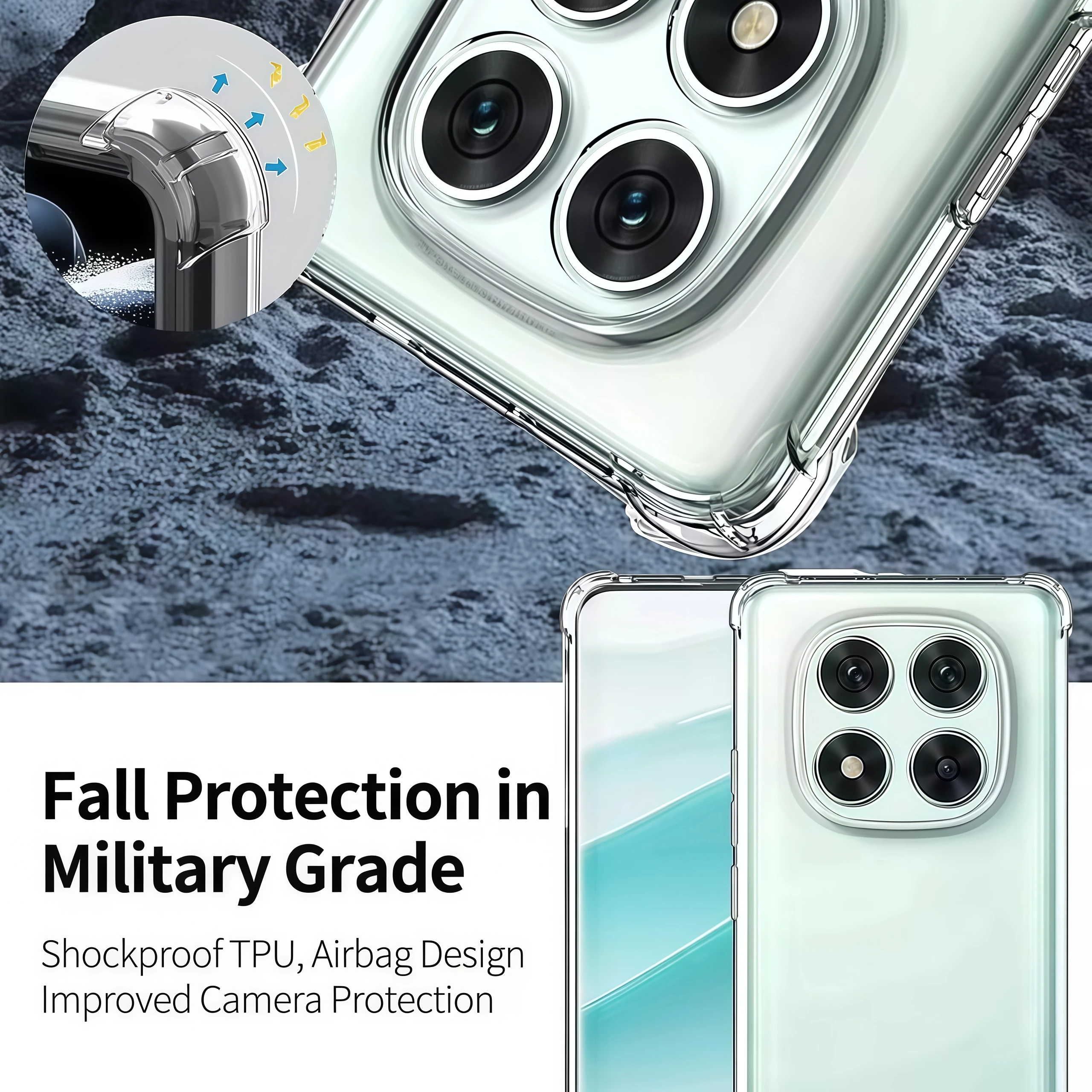 Transparent Shockproof Airbag Silicone Phone Case
