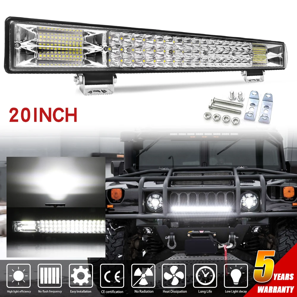 

3-Row LED Bar 10inch 20inch LED Light Bar Work Light for Driving Offroad Boat Car Tractor Truck 4x4 SUV ATV 12V 24V OffRoad