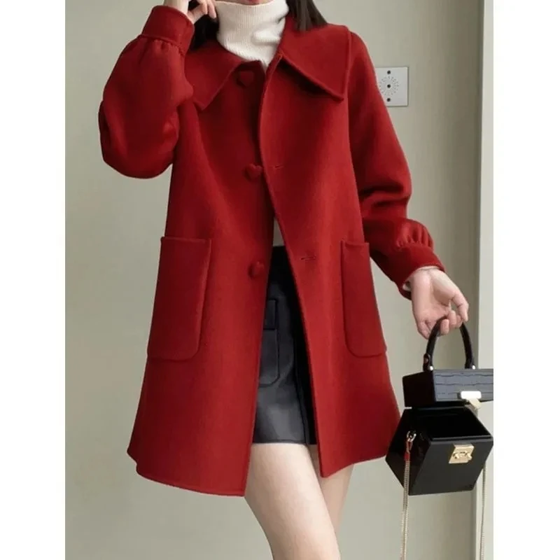 Korean woolen coat image 1