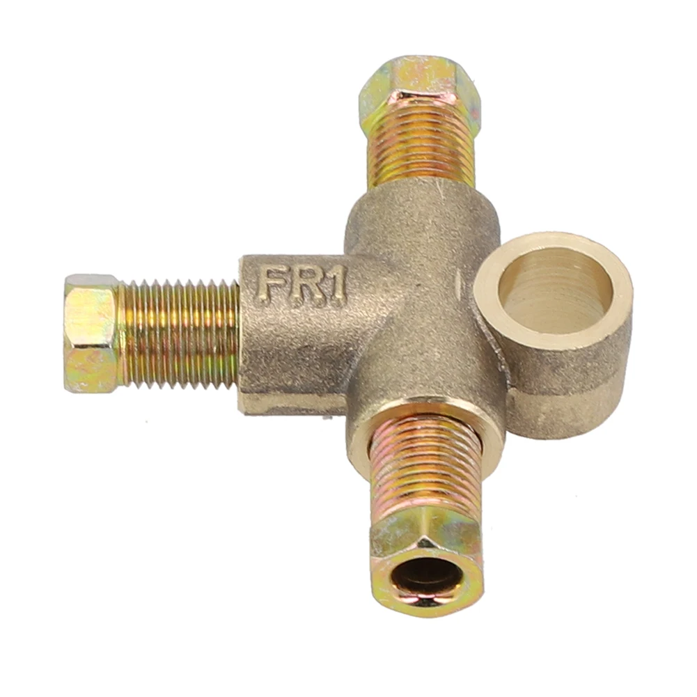 Brake Pipe Union 3 Way Brake T Piece Tee With 3 Male Nuts M10 3/16" Brake Pipe Unions Pipeline Accessories