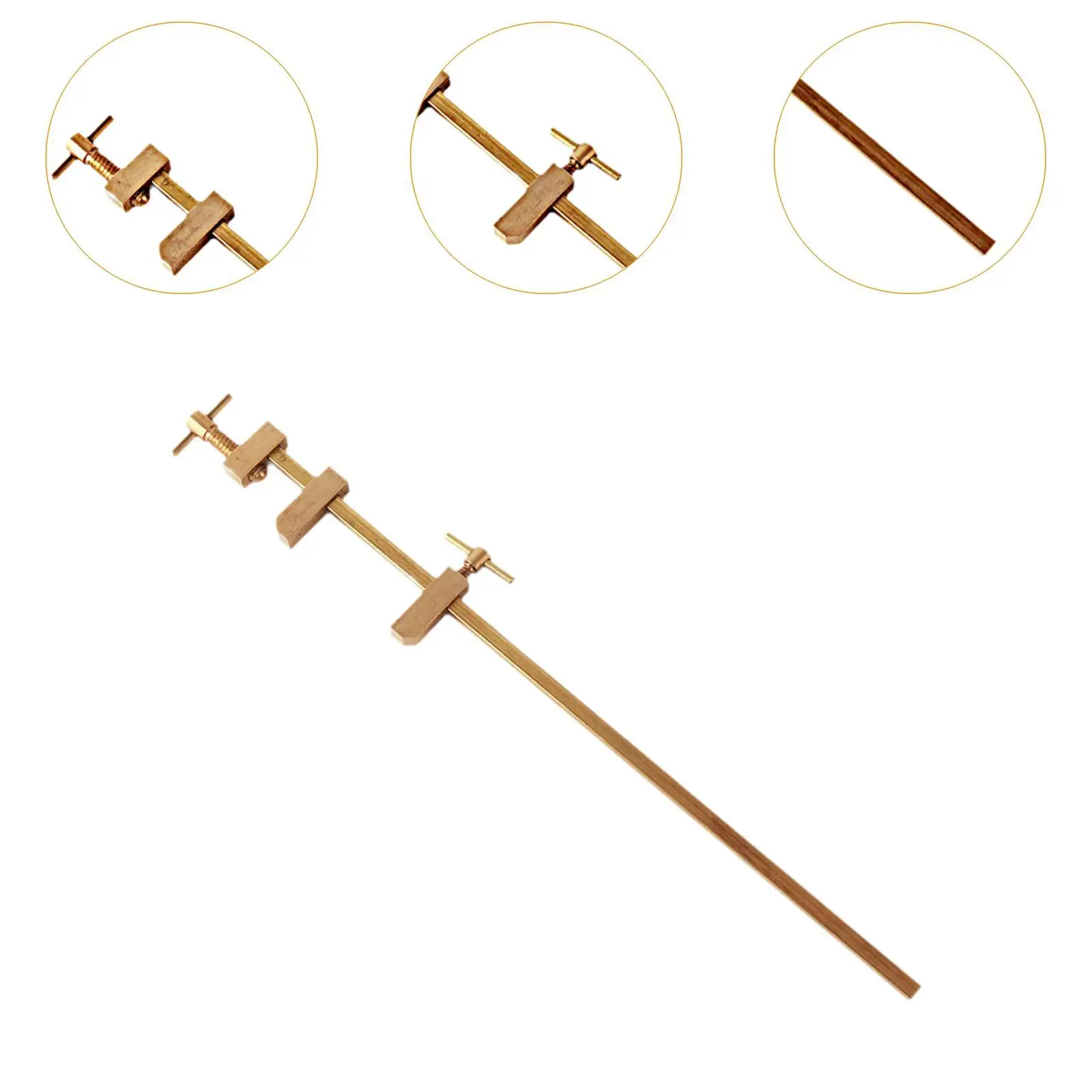 F Clamp Japanese Wood Clamp Brass Comfortable Fixture Splicing Board Positioning Panel Miniature Heavy Duty Woodworking Clamp