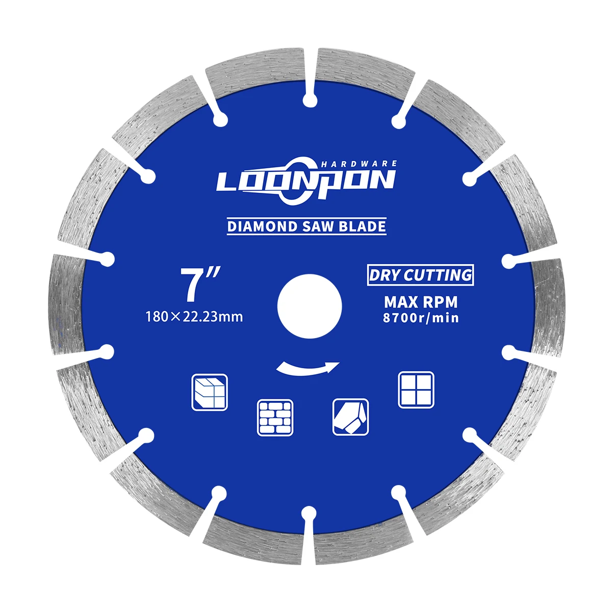 180mm/230mm Diamond Cutting Disc Circular Segment Saw Blade for Dry Wet Cutting Concrete Marble Tile Porcelain Ceramics 7