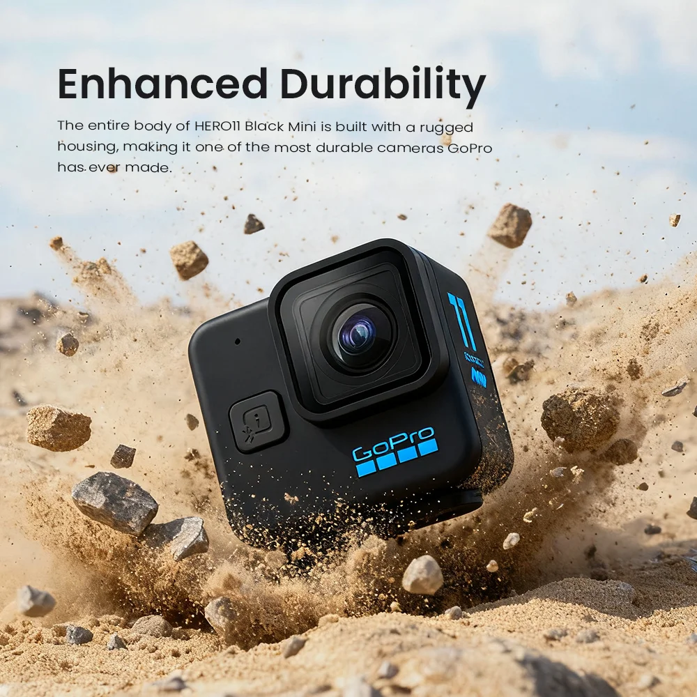 고프로 HERO11 블랙 미니 액션 카메라 5.3K 60 4K 120 프로페셔널 스포츠 카메라 24.7MP 헬멧 카메라 아웃도어 어드벤처용