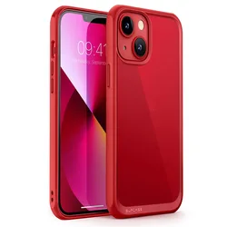 SUPCASE Premium Hybrid Clear Back Bumper Case for Pc + tpu (Red)