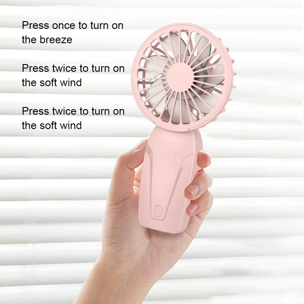 USB Handheld Mini Fan USB Rechargeable Cooling Fans Cute Portable Summer Small Pocket Fan Cartoon Mute Fans 4