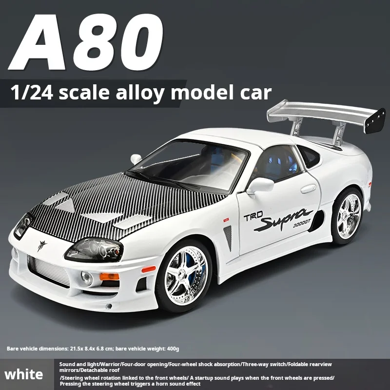 Premium Diecast Alloy Car with Openable Doors, Sound & Light Features - Collectible Ornament Gift