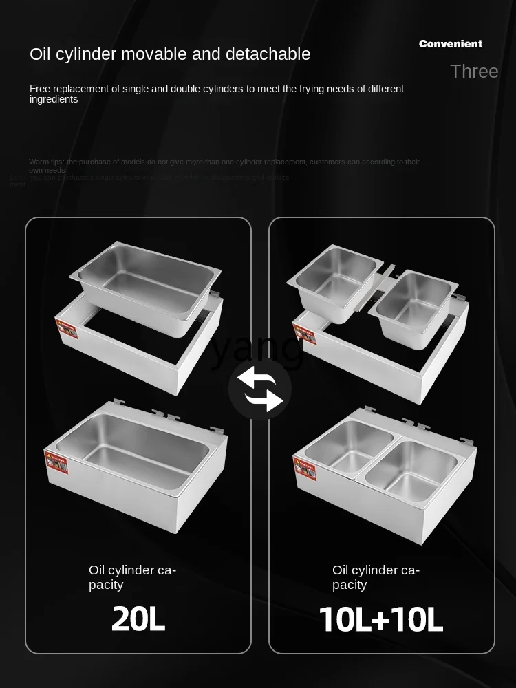 L'm'm Fried Machine Chicken Chop Large Capacity 20L Constant Temperature Row Deep Frying Pan Fried Dough Sticks Machine