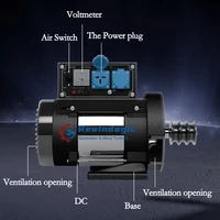 เครื่องกำเนิดไฟฟ้ากระแสสลับ 30KW 50KW 80KW 100KW 220V 1 เฟส 12V แบบแม่เหล็กถาวร พร้อมเบรกเกอร์ พร้อมมอเตอร์ 2800 รอบต่อนาที ชุดสมบูรณ์ 3