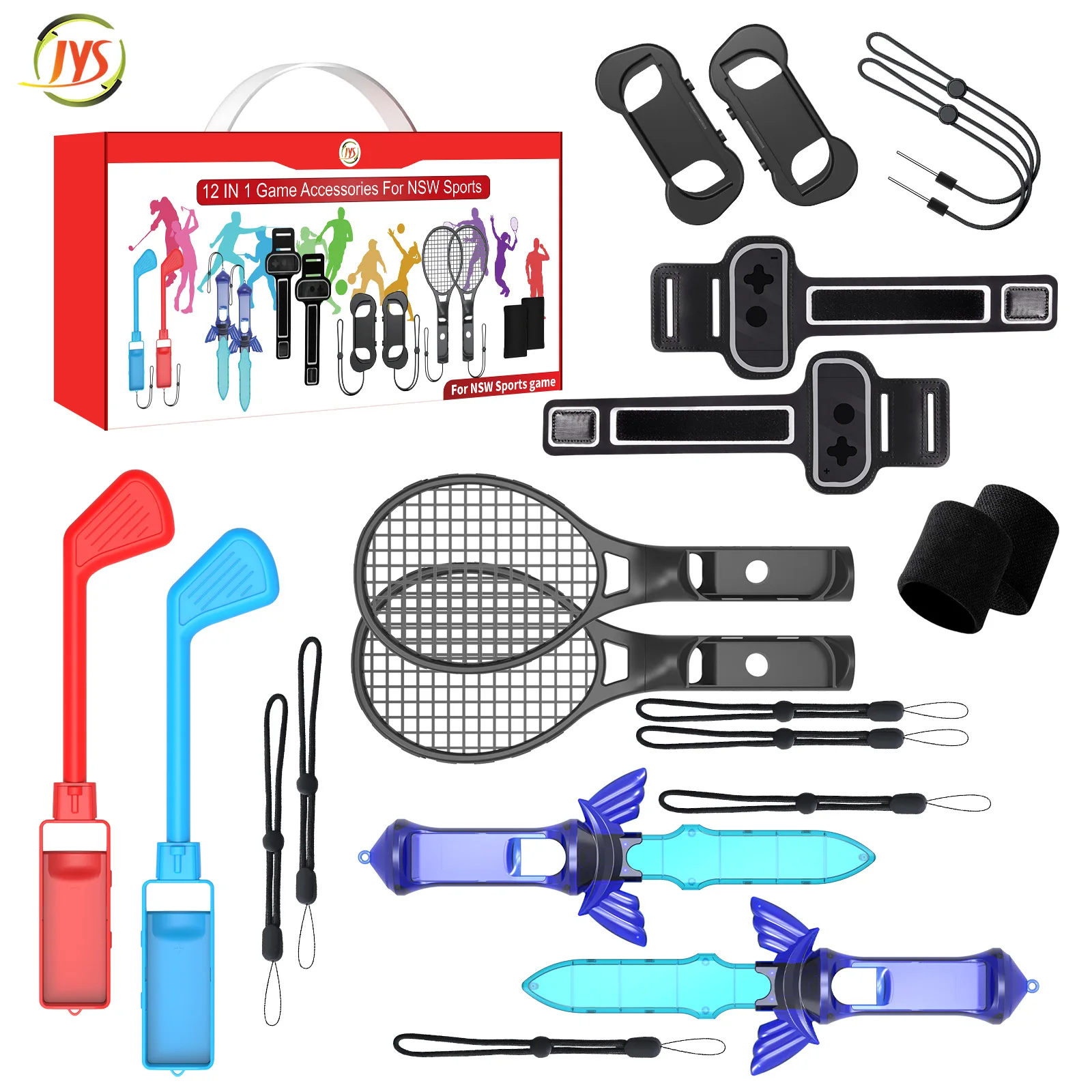 

Switch Sport Accessories Set for Nintendo Switch Sport Accessories wristband Tennis golf Racket/Leg Strap for Switch OLED