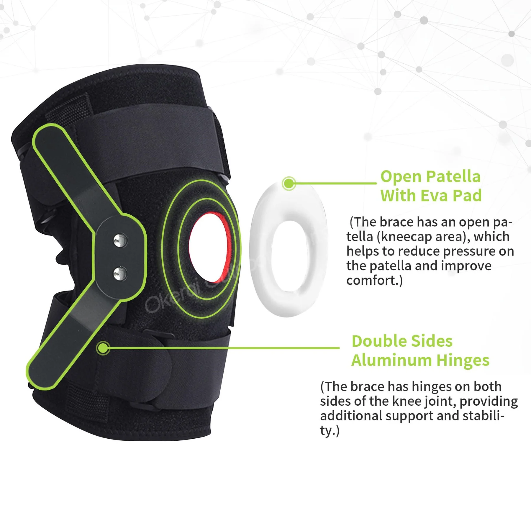 Knee Pads Orthopedic Knee Brace Joint Protector Sports Support Joint Pain L-XXL Plus Size EVA 1Pc
