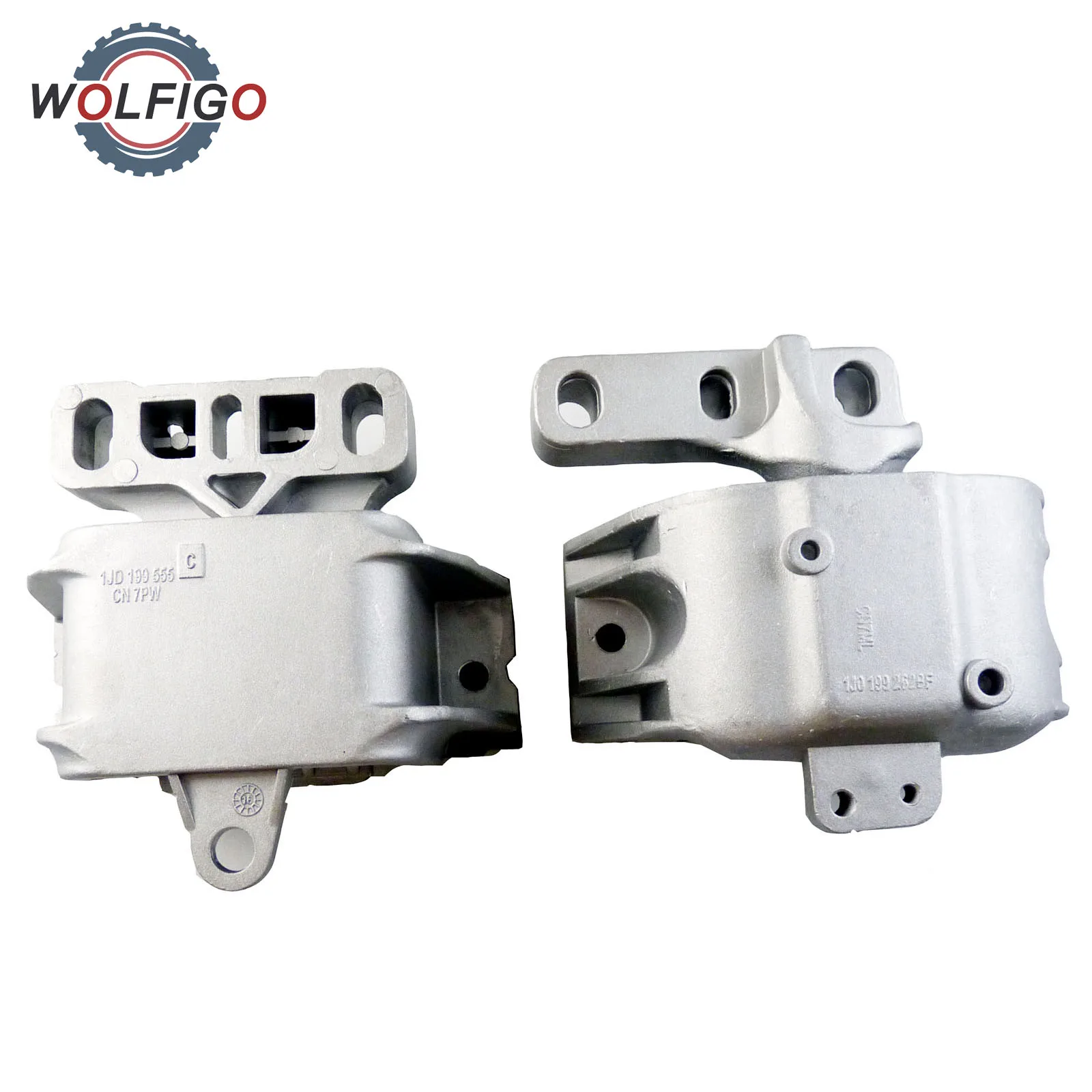 WOLFIGO 2pcs/pair Engine Motor Mount Front Left and Right 1J0199555 for VW Beetle Golf Jetta 1.8L 1.9L 2.0L 4cyl