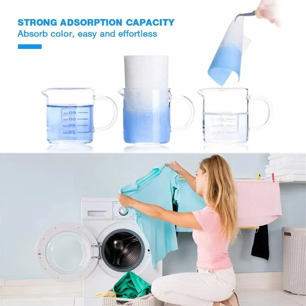 Laundry Cloth Laundry Color Catcher Sheets 200/50pcs Dyeing Cloth for Washing Machine Mixed Dyeing Anti-color Absorption Board Personal Care Laundry Accessories Cleaning