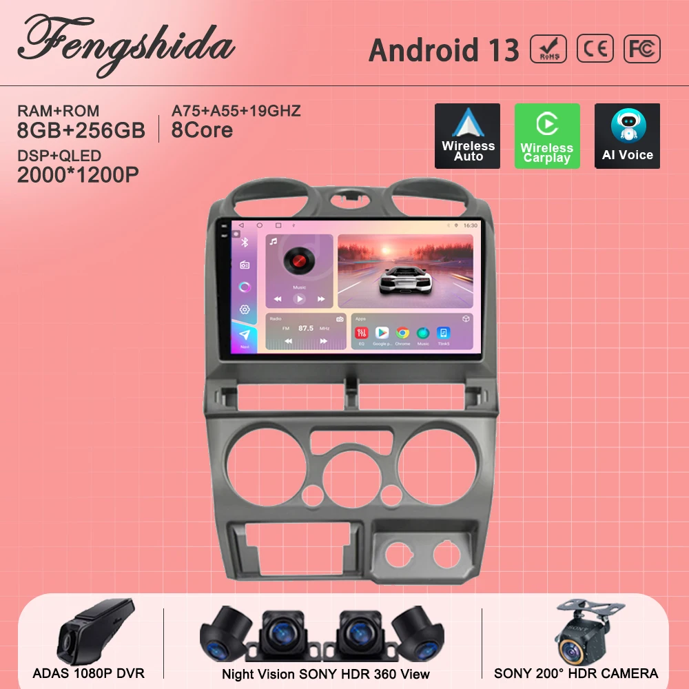 

Автомобильная магнитола на Android 13 для Isuzu D Max DMAX с экраном 2007 -2009, мультимедийный плеер для Carplay, навигация без 2din, DVD, стерео головное устройство