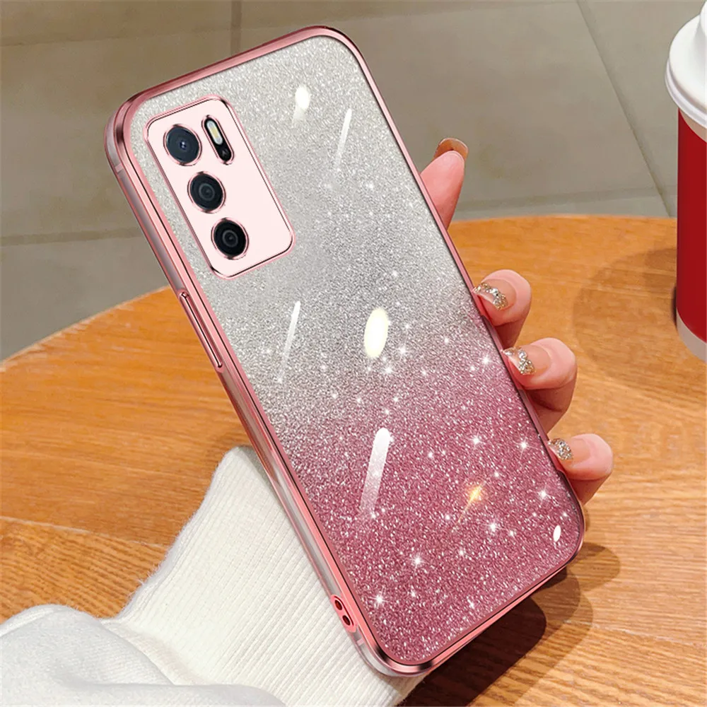 Shimmering Gradient Glitter Clear Soft Silicone Phone Case