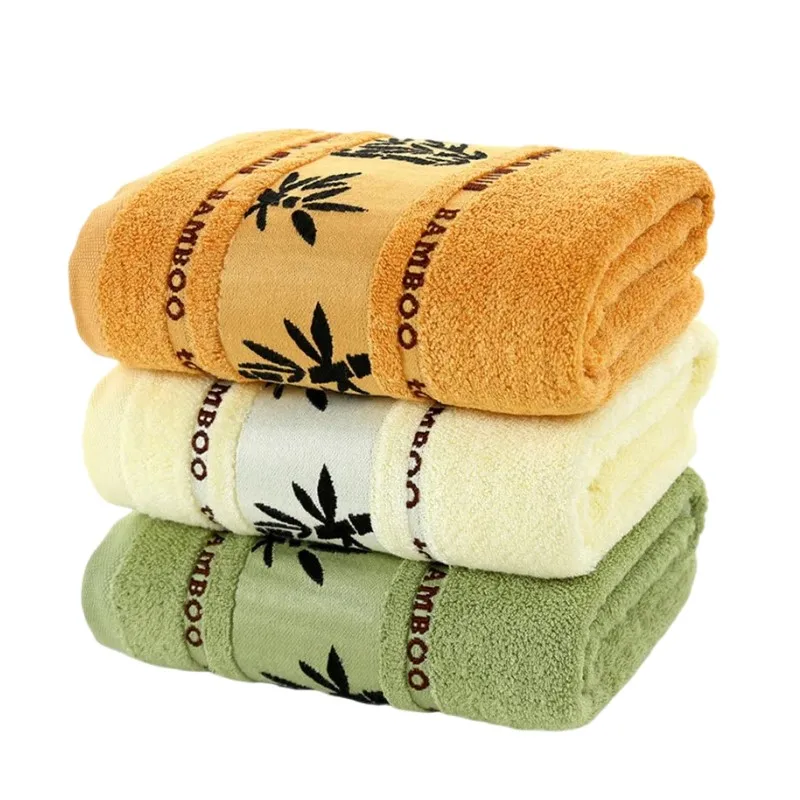 

Inyahome Embroidered 100% Bamboo Fiber Big BathTowels 70x140cm Face BeachMultifunction Shower Towels Toallas