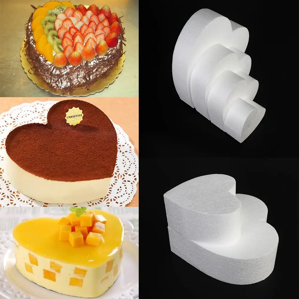 Kvést dekorace sugarcraft večírek DIY el abogado modelka dort pěna mould polystyren strafor srdce tvarované