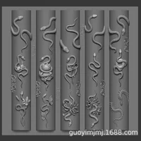 1Pc Nail Art Decorations DIY Silicone Nail Templates Nail Mold Snake Angel Vintage Bow Flower 3D Acrylic Mold for Women/Girls 1