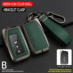 Premium Car Key Cover Case with Keychain and Keyring Accessories (Green)