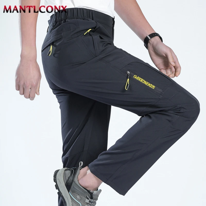 Pantalones Impermeables Para Senderismo Hombre - Ajustados, Elásticos, Secado Rápido, Transpirables, Con Bolsillos Con Cremallera