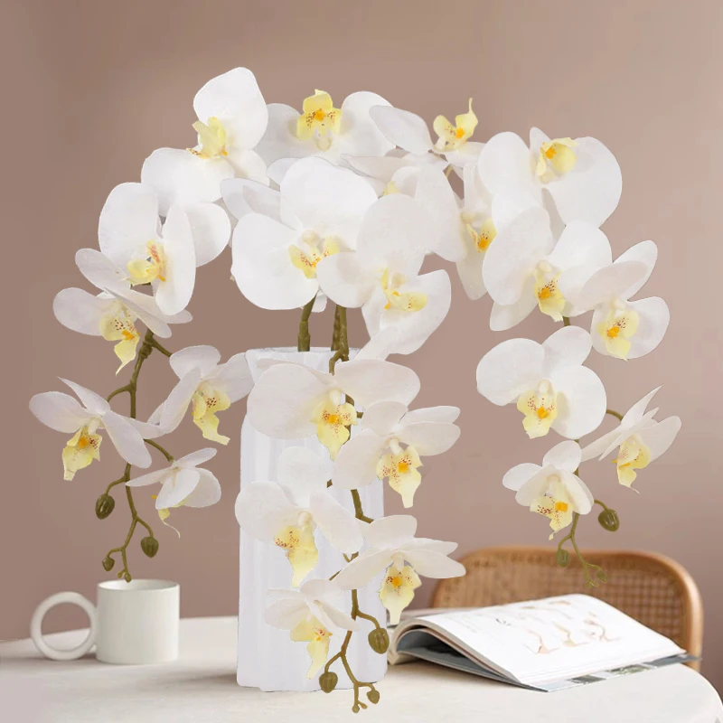 9heads 100cm künstliche Schmetterling Orchidee Blumen echte Berührung Motte Orchideen gefälschte Blume für Hochzeits fest Party Home Dekoration – Detail 1