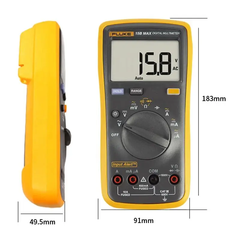 Fluke Spannungsprüfer Fluke 15B /17B /18B /12E AC DC Voltage Current Kapazität Digital Multimeter EBa Fluke 17b+ Digital Multimeter