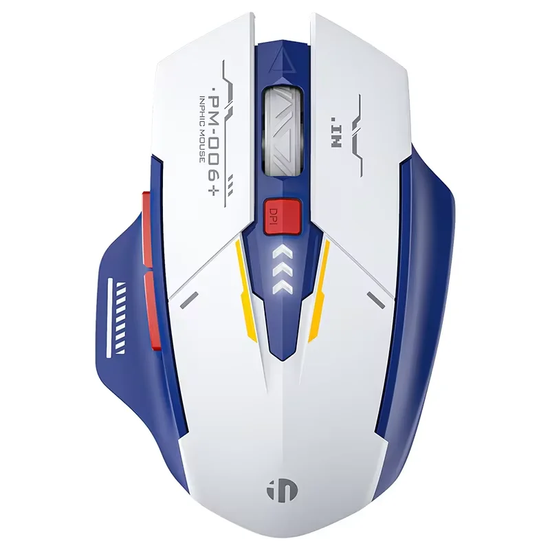 【Trending Now】 Inphic F9 Mecha Edition Wireless Mouse Silent Rechargeable Mouse Type-C LED Mouse For Computer Laptop Gaming