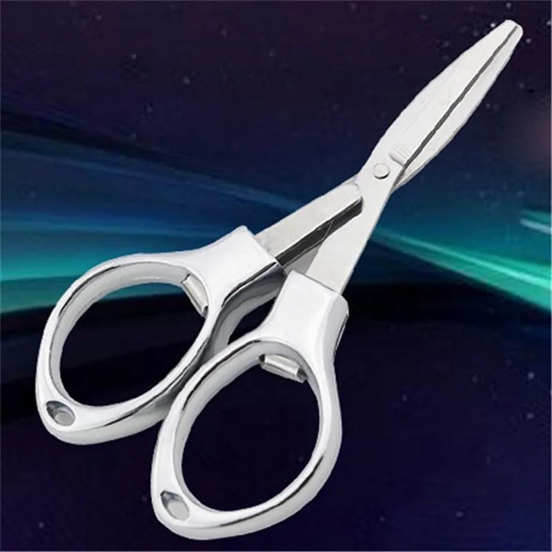 Portable Scissors 1/2/3PCs Stainless Steel Anti-Rust Portable Folding Scissors Glasses Shaped Mini Shear Fishing Scissor for Home and Travel
