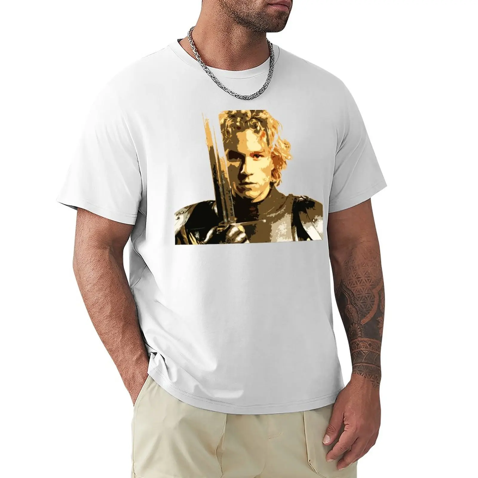 

A knight's Tale Heath Ledger T-Shirt Blouse summer tops new edition men clothing