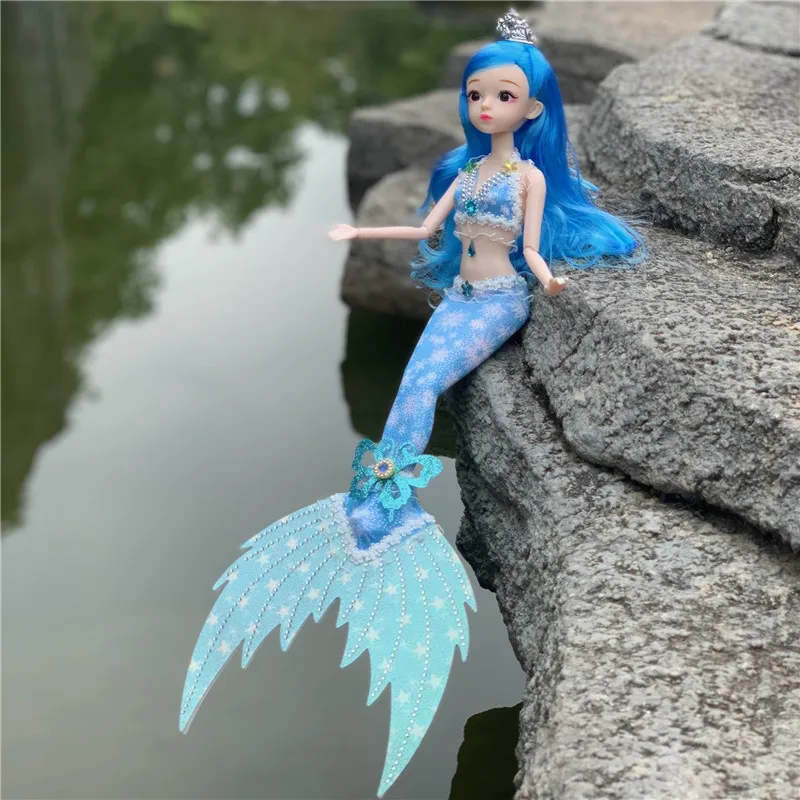 Diamond tail mermaid doll butterfly wings, princess dolls, birthday gifts for boys and girls.