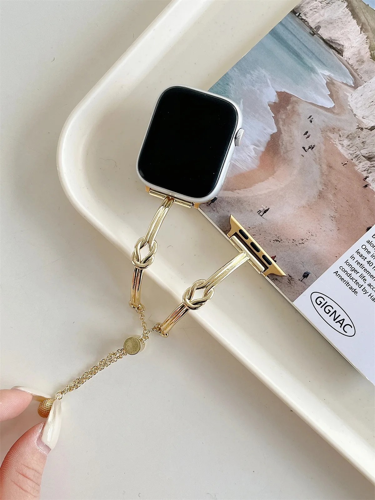 Edelstahl-Schmuckarmband für iWatch Ultra 2 Se 9/8/7/6/5, modisches Uhrenarmband, 42/44/45/49 mm, 38/40/41 mm_voghion.com