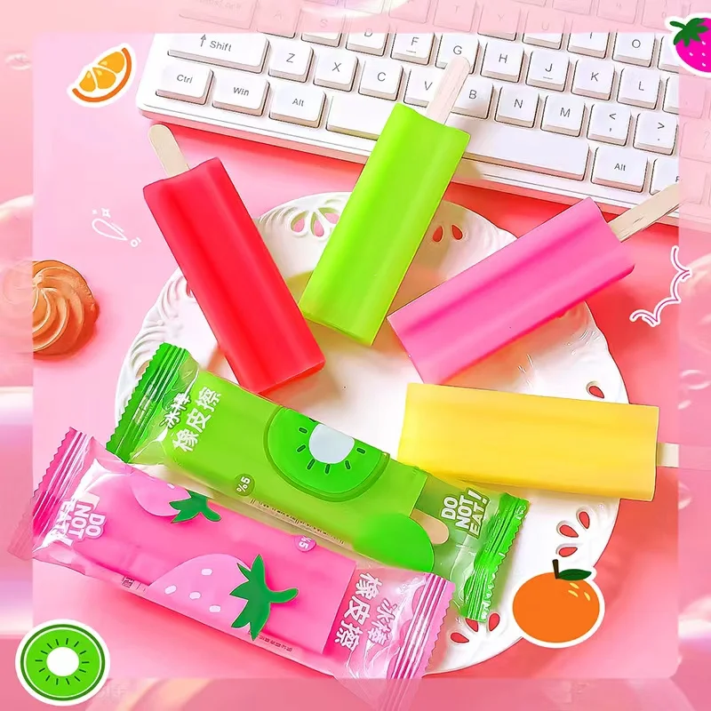 Pencil Eraser Kawaii School Teacher Gift Office Supplies Classroom Back To School Ice Cream Rubber cute things pencil eraser
