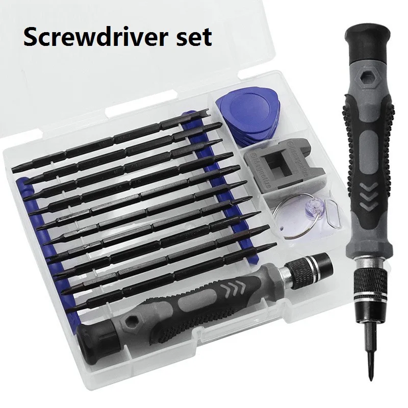

24 in 1 Screwdriver set combination CR-V Steel cross plum blossom household mobile phone disassembly and maintenance tool DIY