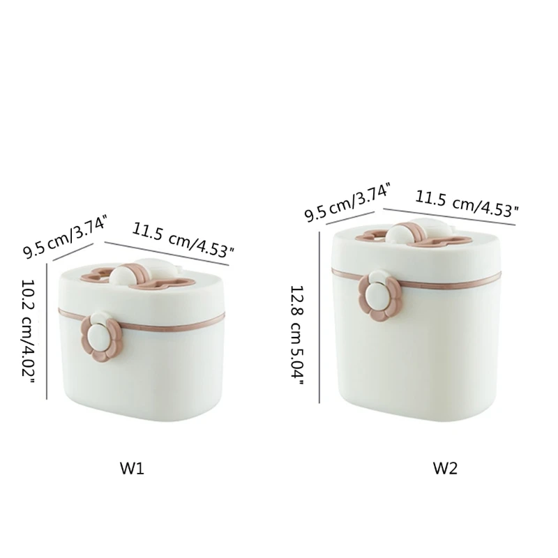 Infant Milk Powder Storage Box Formula Dispenser Container Box Portable Baby Organizing Case with Dual Seal Cover