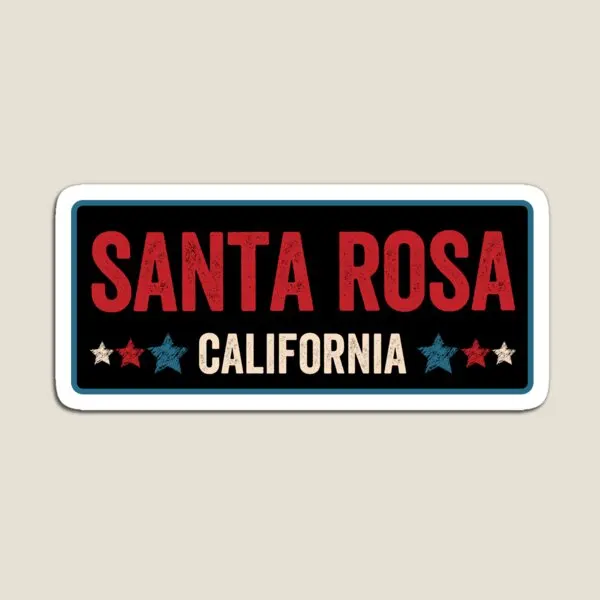Santa Rosa California Us Tipografia Dist Magnet Funny Decor Cute Magnetic Toy Holder Bambini Adesivi Per Bambini